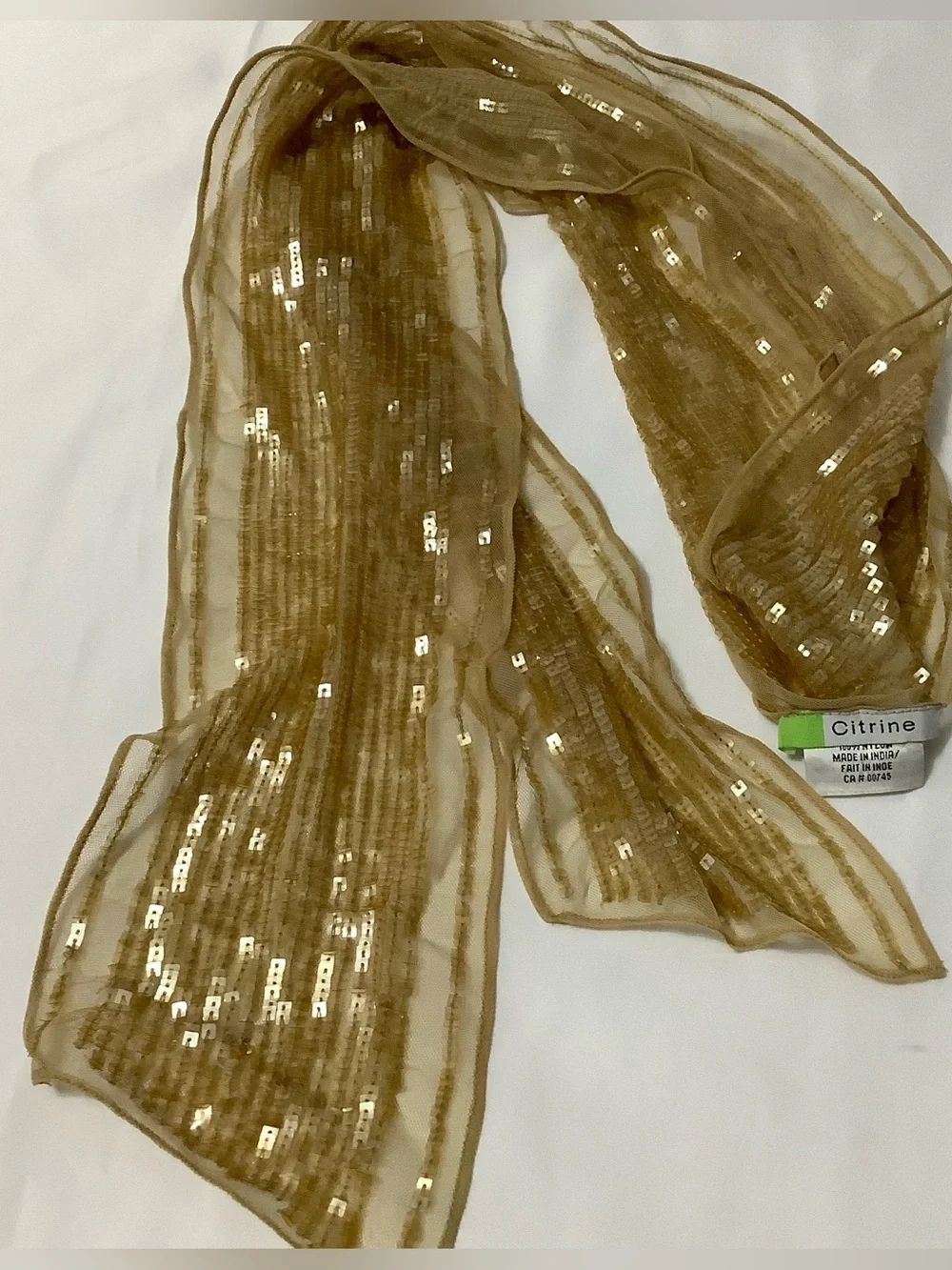 Mesh and square Sequin Scarf. (W226)
